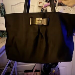 Kate Spade Black Tote with Bow Accent